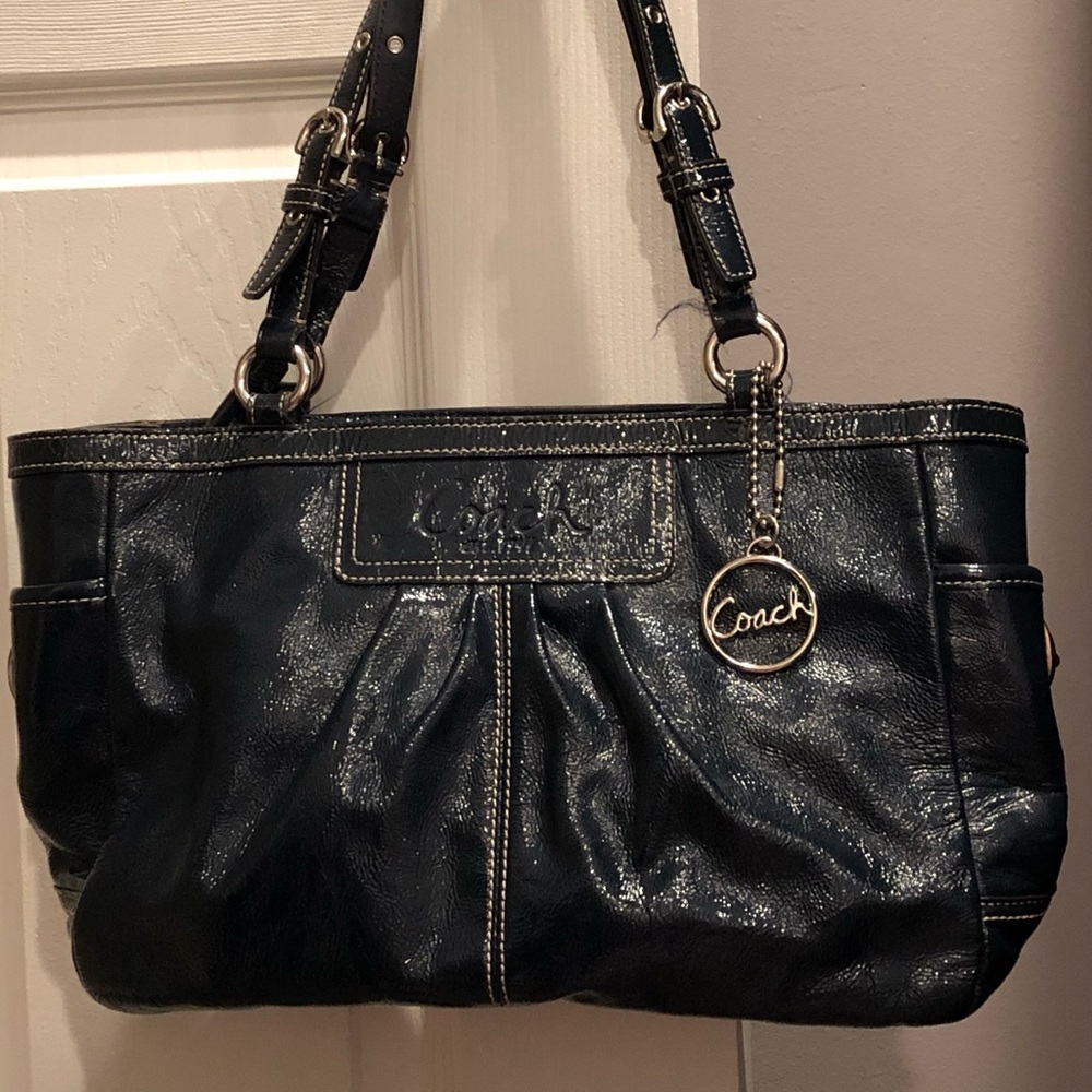 Authentic Coach bag, Patent, navy
